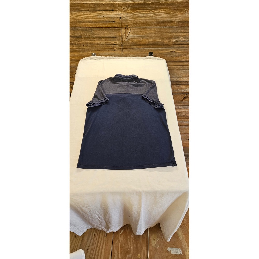 Ben Sherman Mens XXL Navy Blue Micro Dot Two Tone Short Sleeve Polo Shirt - Picture 5 of 5